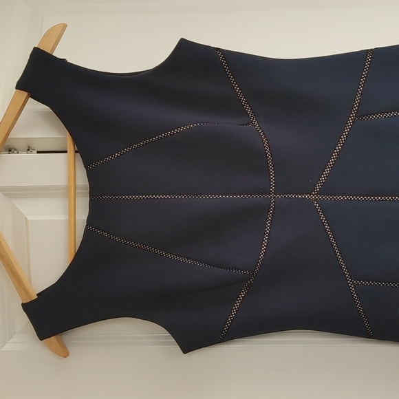 Calvin Klein size 10 a-line navy dress - Picture 2 of 3